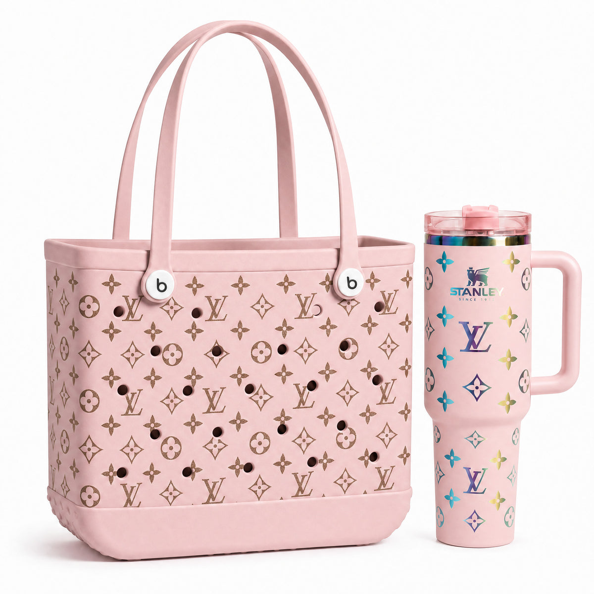 FAVRIDA Designer Cup Bag Set (Tote+40 OZ Tumbler)