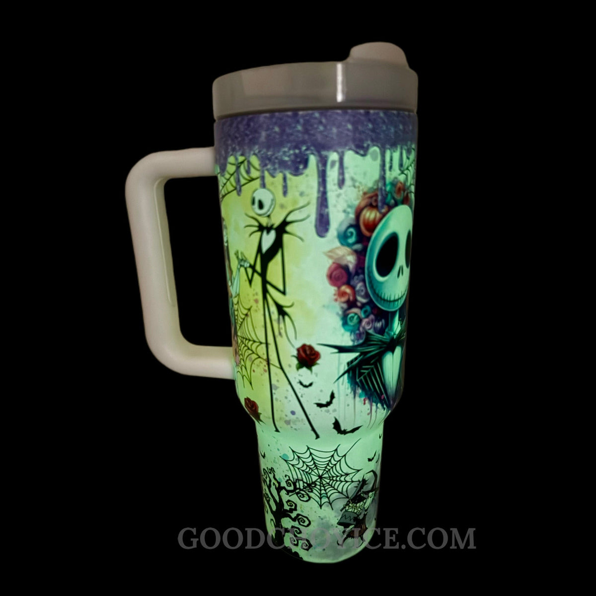 Sally & Jack Skellington Midnight Magic Glow-in-the-Dark 40 Oz Tumbler π€πβ¨π Limited Edition