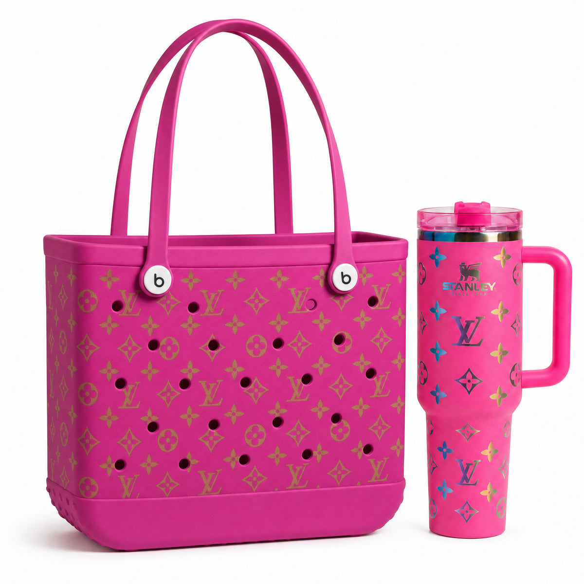 FAVRIDA Designer Cup Bag Set （Tote+40 OZ Tumbler）