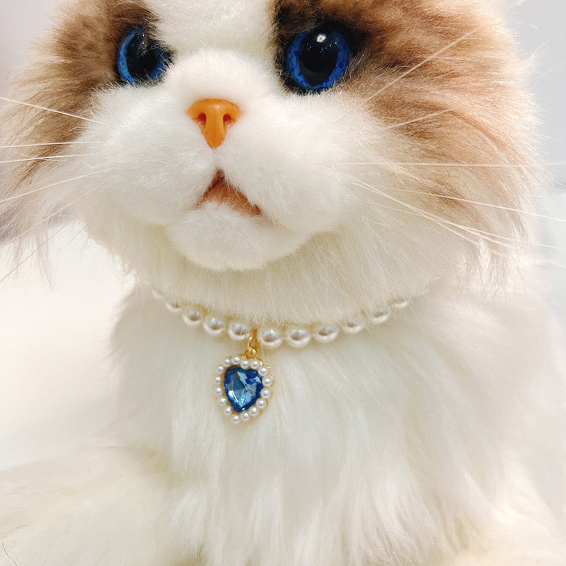 Pearl Collar with Heart Diamond