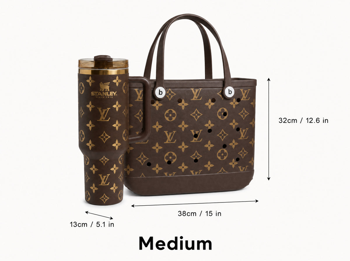 FAVRIDA Designer Cup Bag Set （Tote+40 OZ Tumbler）