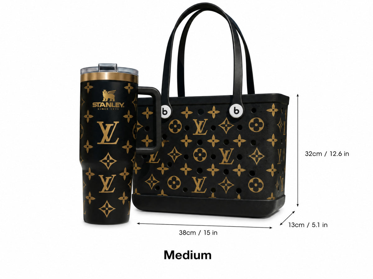 FAVRIDA Designer Cup Bag Set （Tote+40 OZ Tumbler）