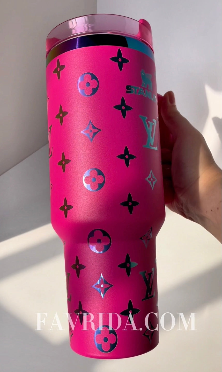 Designer Holographic 40 OZ Insulated Car Cup 💖